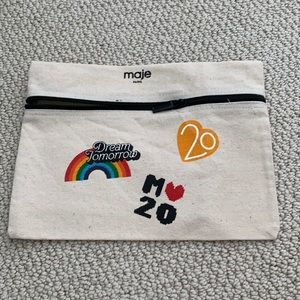 Maje Paris Linen Pouch